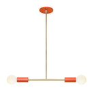 Venus Pendant shown in Persimmon with Brass Accents