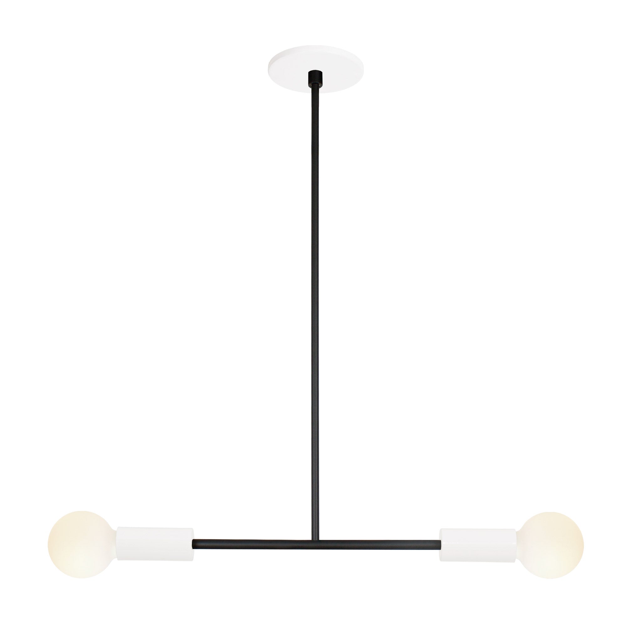 Venus Pendant shown in White with Matte Black Accents