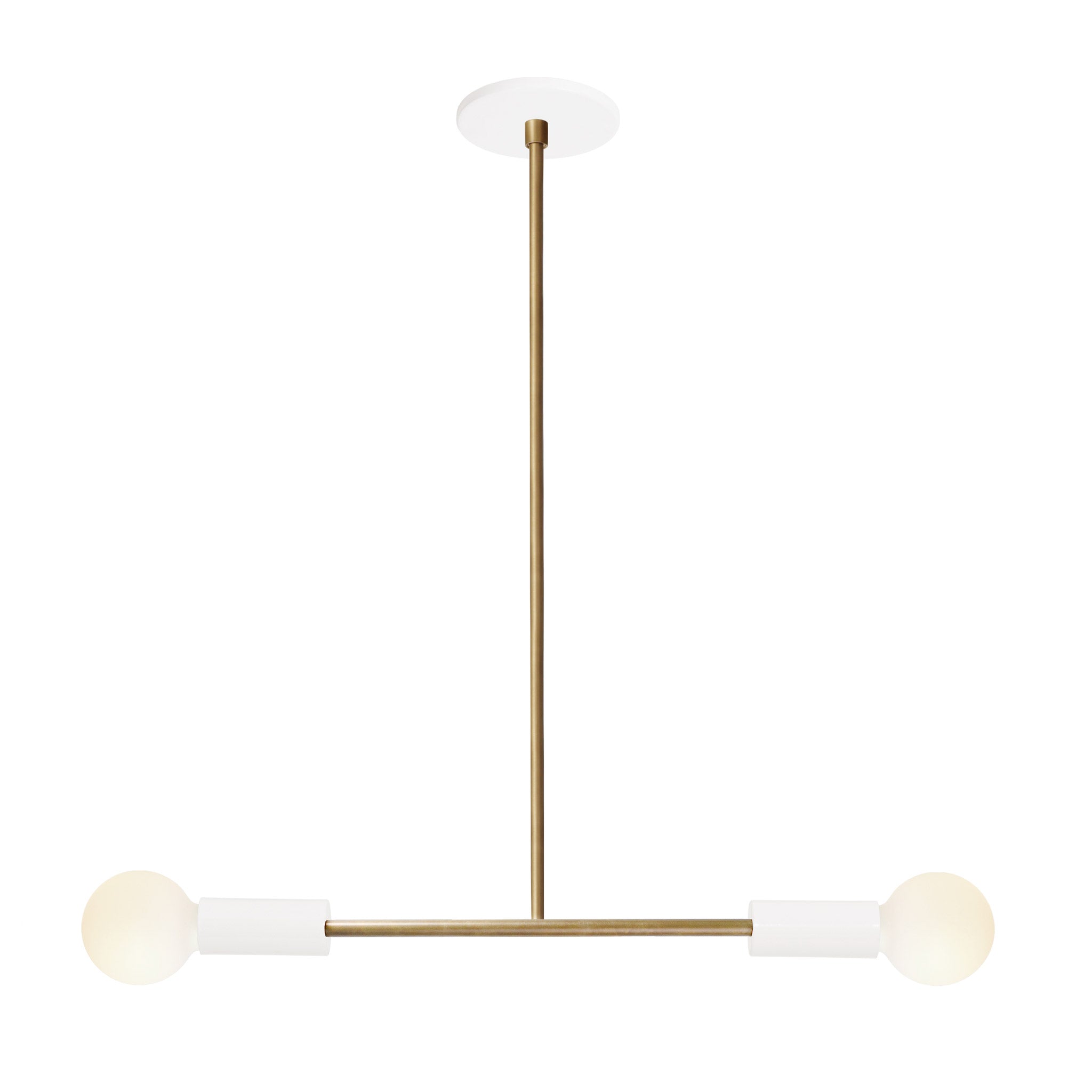 Venus Pendant shown in White with Heirloom Brass Accents