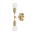 Vista 2 shown in Brass with a Backplate Dimmer Switch and White Cord