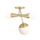 Voyage shown in Brass with Opal glass shades