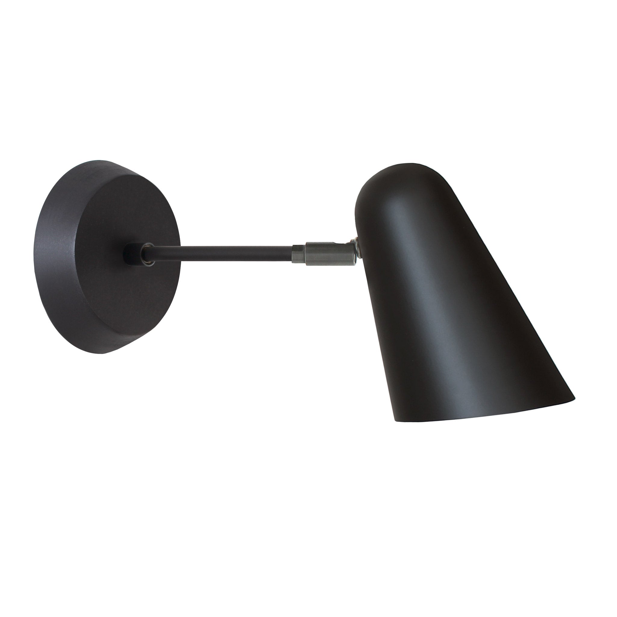 Wildwood shown in Matte Black with Graphite Patina Accents and a Black Stained Wood Canopy