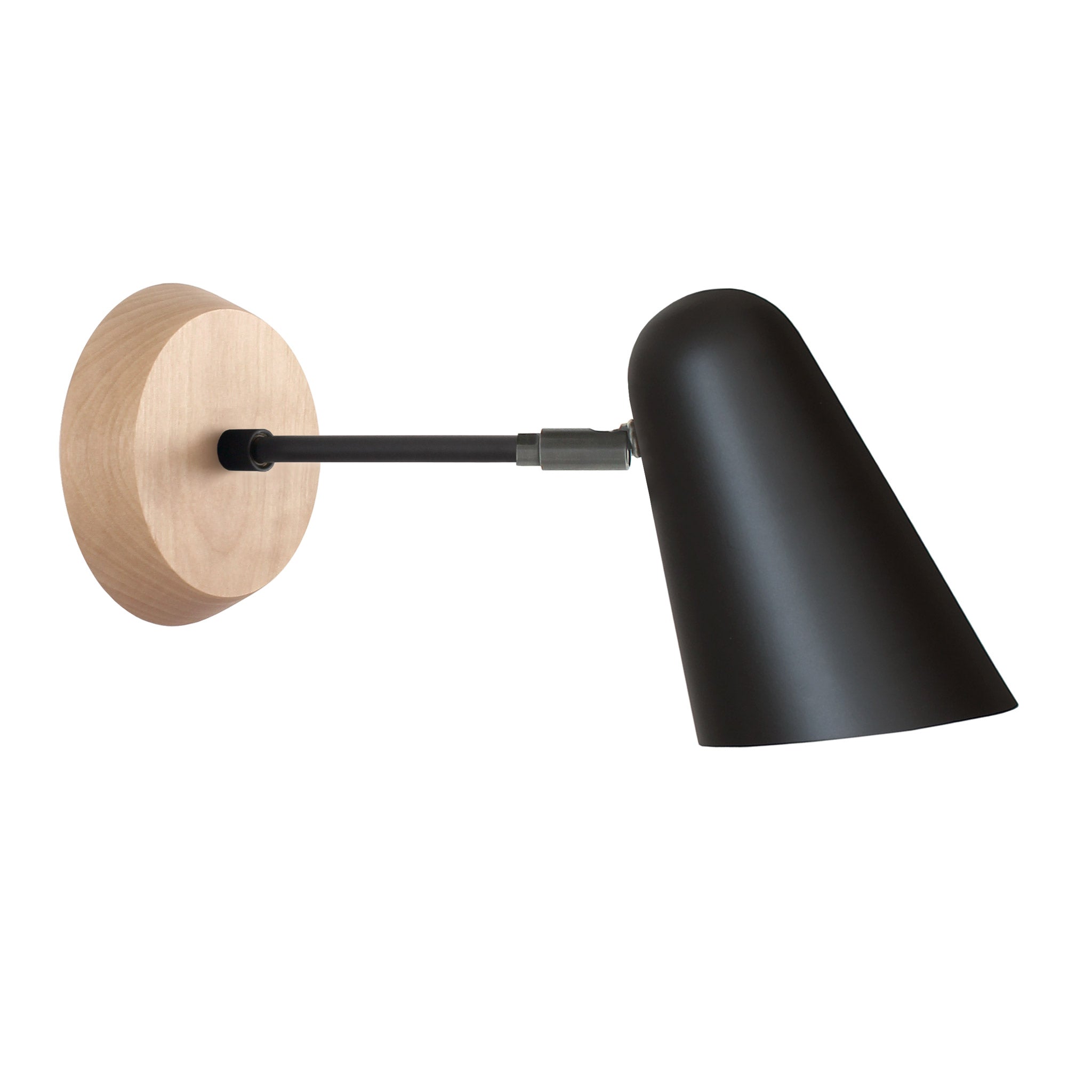 Wildwood shown in Matte Black with Graphite Patina Accents and a Maple Wood Canopy