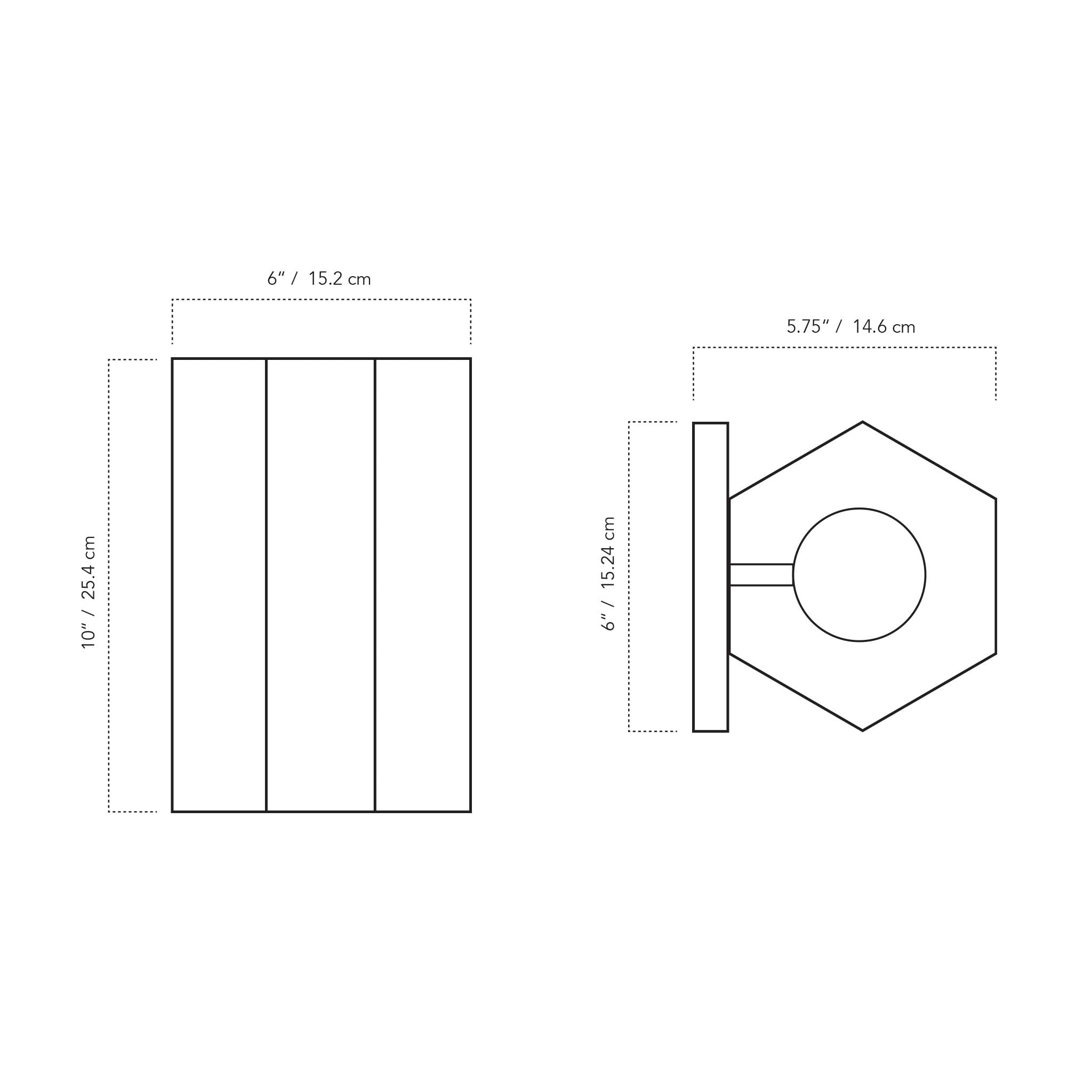 A Technical Drawing Of The Woodland Viviane Wall Sconce