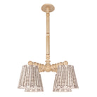 Yorkshire Compass Chandelier shown with Aspen Coco Shades