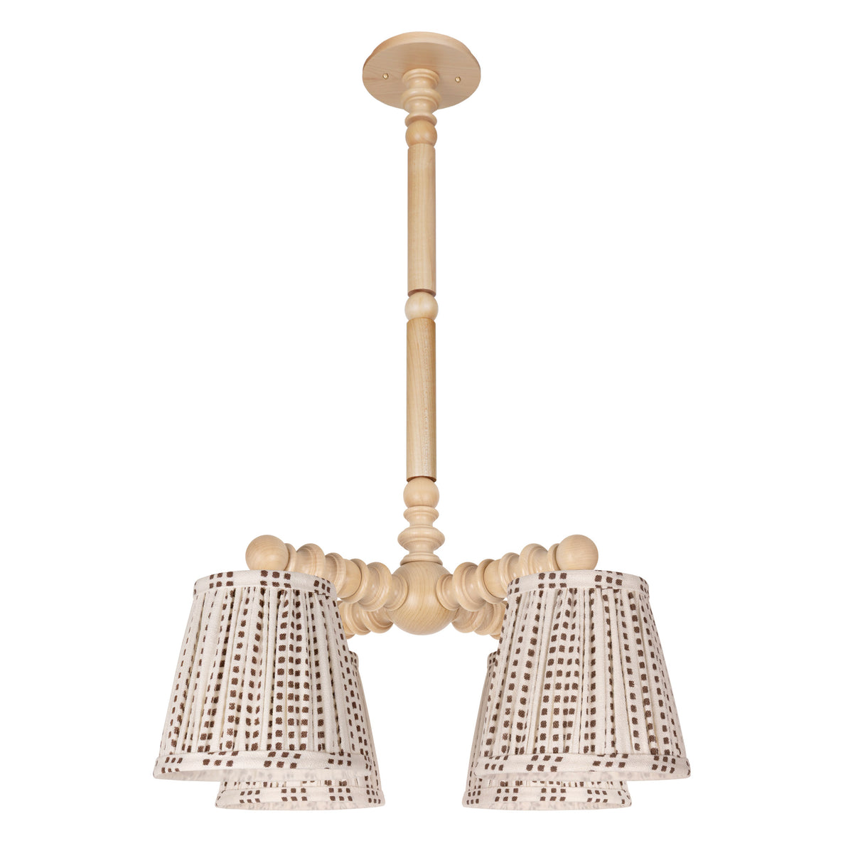Yorkshire Compass Chandelier shown with Aspen Coco Shades