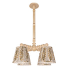 Yorkshire Compass Chandelier shown with Winfleur Mustard Shades