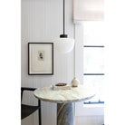 Anni Large Pendant shown with a Matte Black rod and canopy and Matte Black accent finish