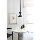 Bobbie Rod Pendant shown in Eclipse Black Glaze Ceramic with a Matte Black Metal finish