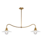 Marjorie Grand Double Pendant shown in Heirloom Brass