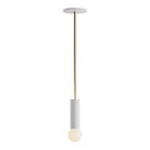 Fjord Rod Pendant shown in White with Brass