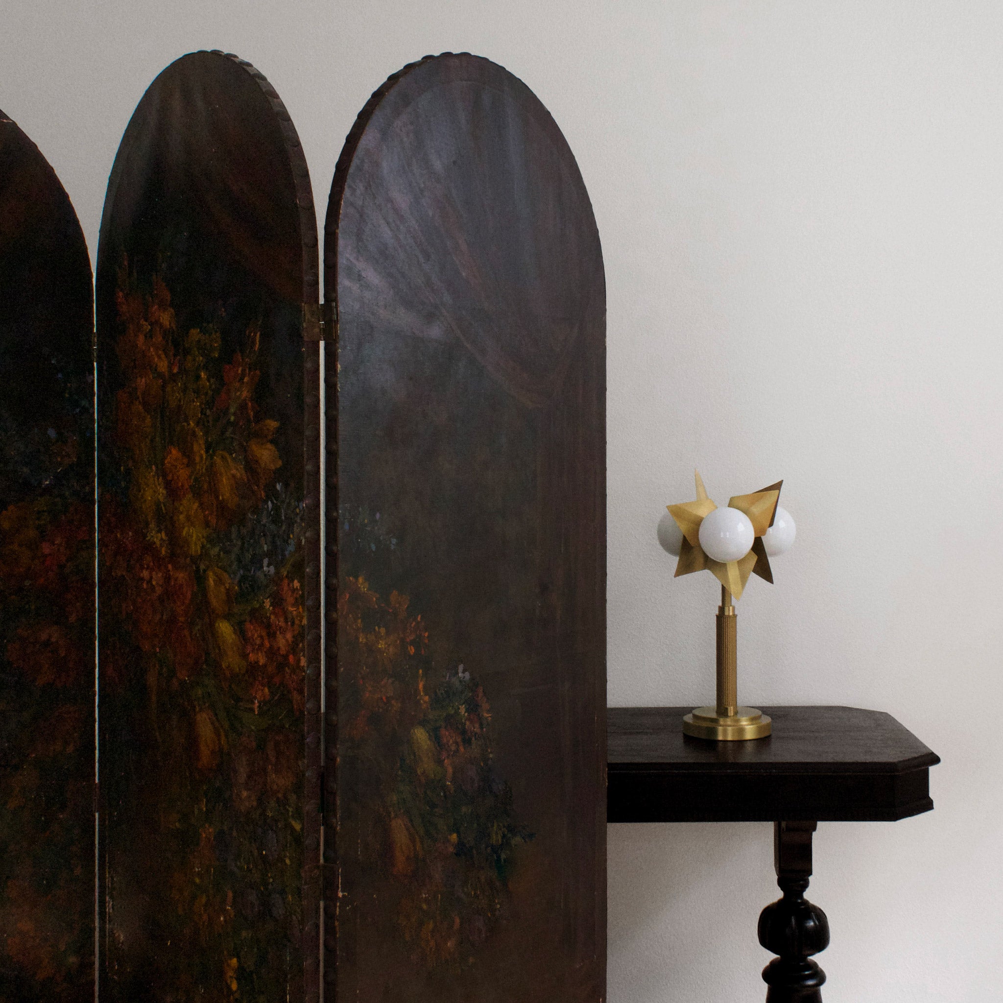 Florence Table Lamp shown in Heirloom Brass