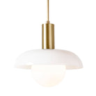 Glass Lexi Large Pendant shown in Brass