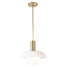 Glass Lexi Large Pendant shown in Brass