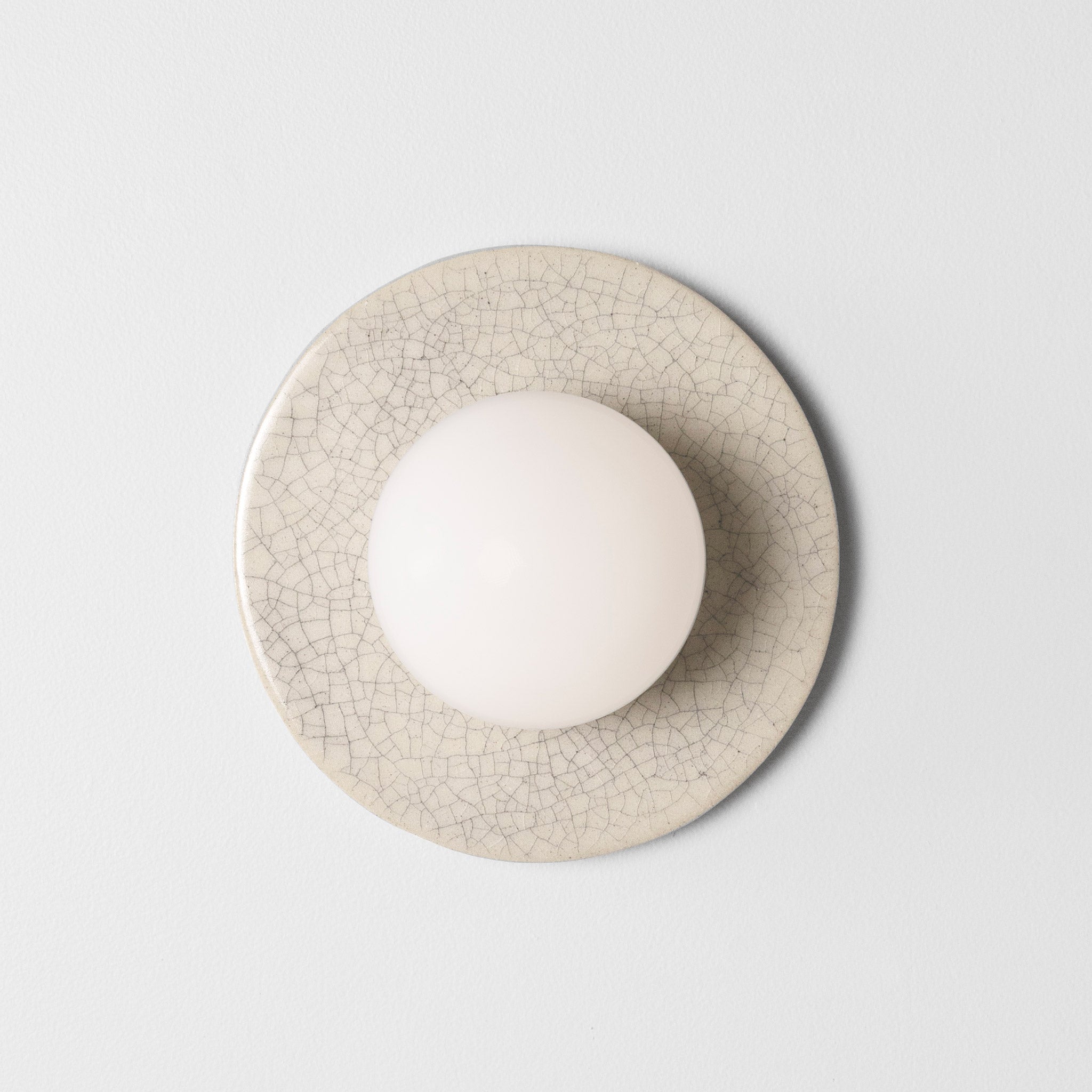 Kalpana Moon Small with Gloss Crackle Glaze