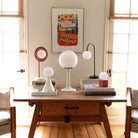 Lexi, Mini Summit, Aaro, Josephine and Little Meg Lamps.  Interior design by Sarah J. Meyer Design