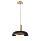 Lexi Large Pendant shown with Matte Black Perforated Shade Finish and Brass Fixture Finish
