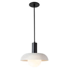 Lexi Large Pendant shown with White Perforated Shade Finish and Matte Black Fixture Finish