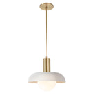 Lexi Large Pendant shown with White Perforated Shade Finish and Brass Fixture Finish