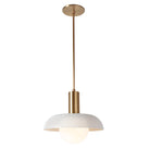 Lexi Large Pendant shown with White Perforated Shade Finish and Heirloom Brass Fixture Finish