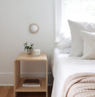 Little Luna shown with a Natural White and Cream Floral ceramic canopy