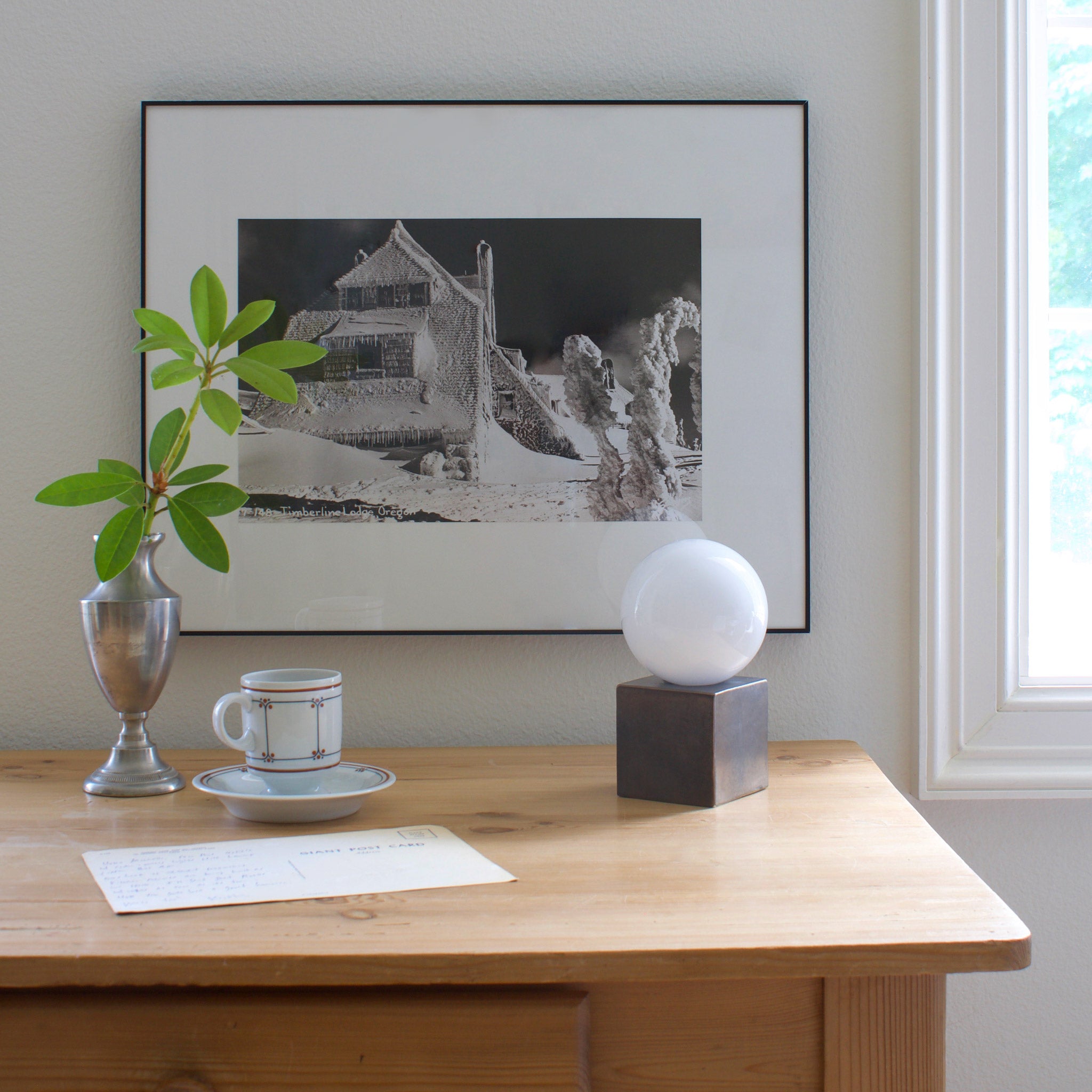 Little Meg Lamp shown in Metallic Bronze Glaze ceramic