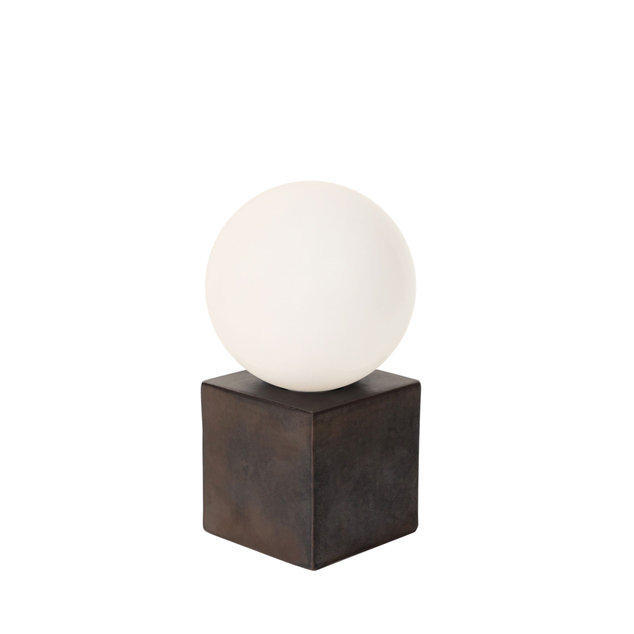 Little Meg Lamp shown in Metallic Bronze Glaze ceramic