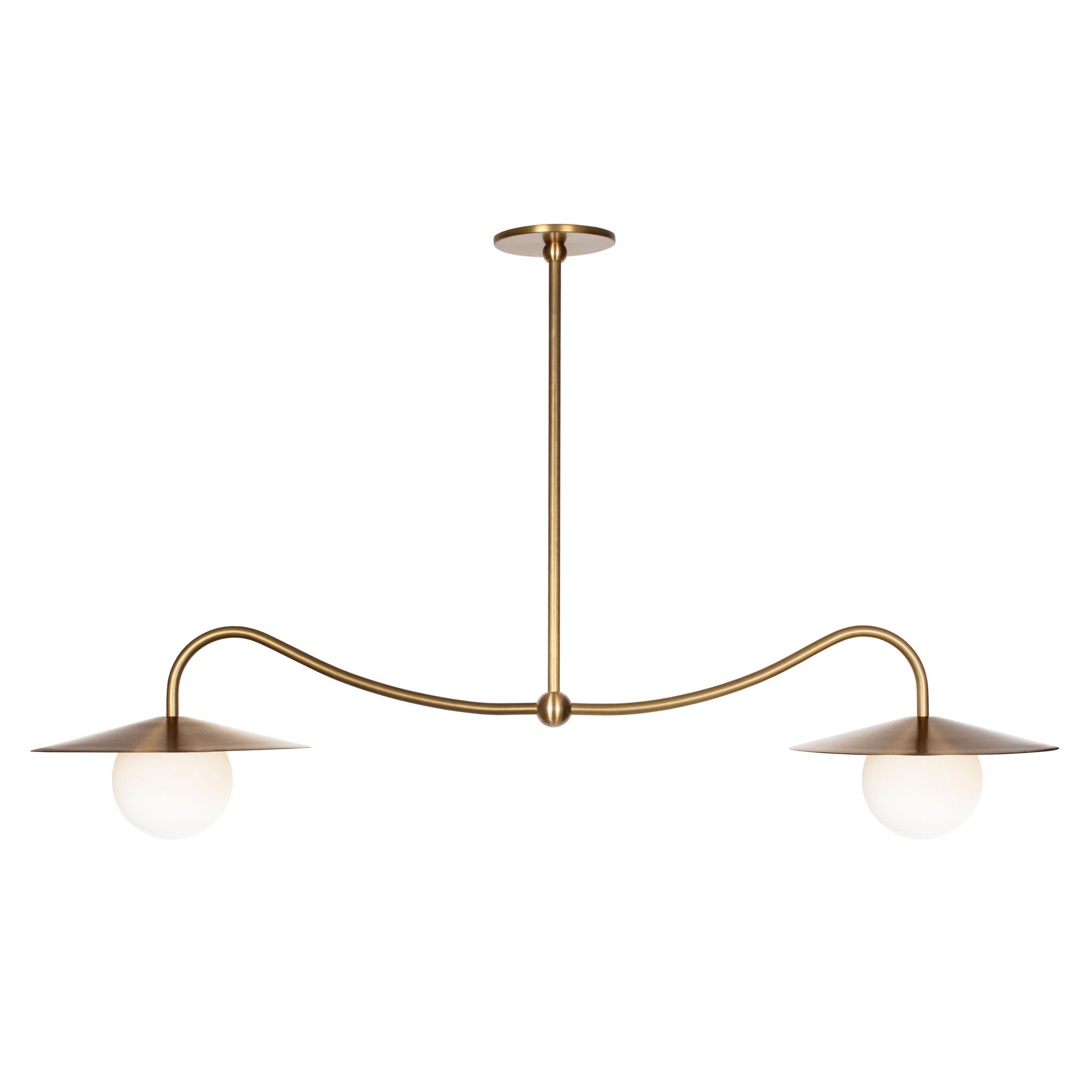 Marie Double Pendant shown in Heirloom Brass