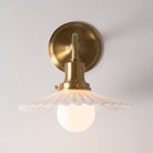 Marjorie Demi Sconce shown in Heirloom Brass
