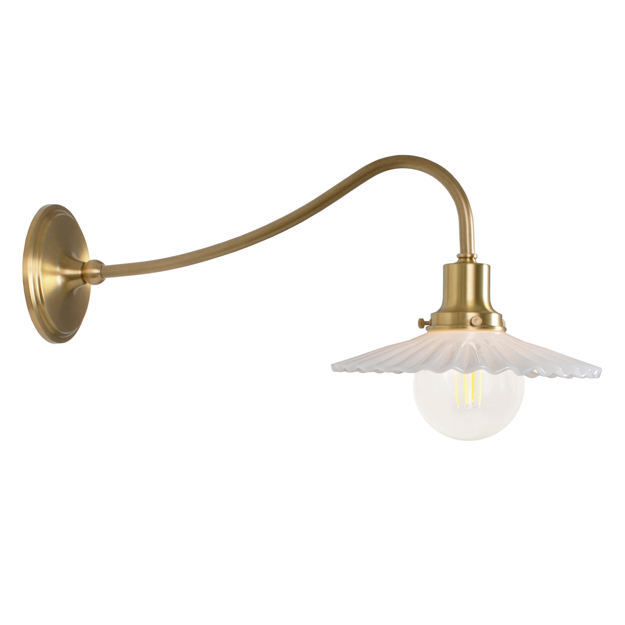 Marjorie Grand Sconce shown in Heirloom Brass