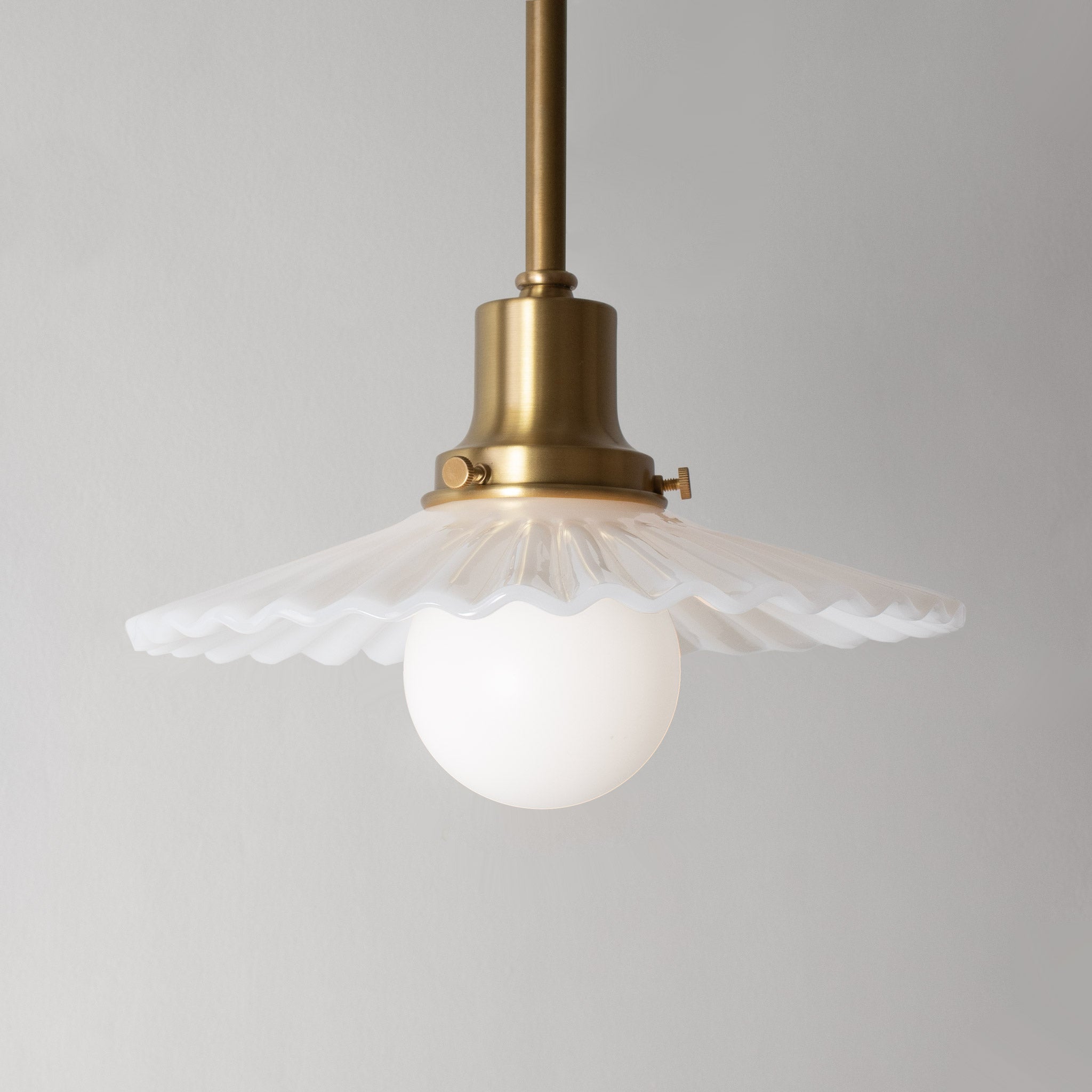 Marjorie Rod Pendant shown in Heirloom Brass