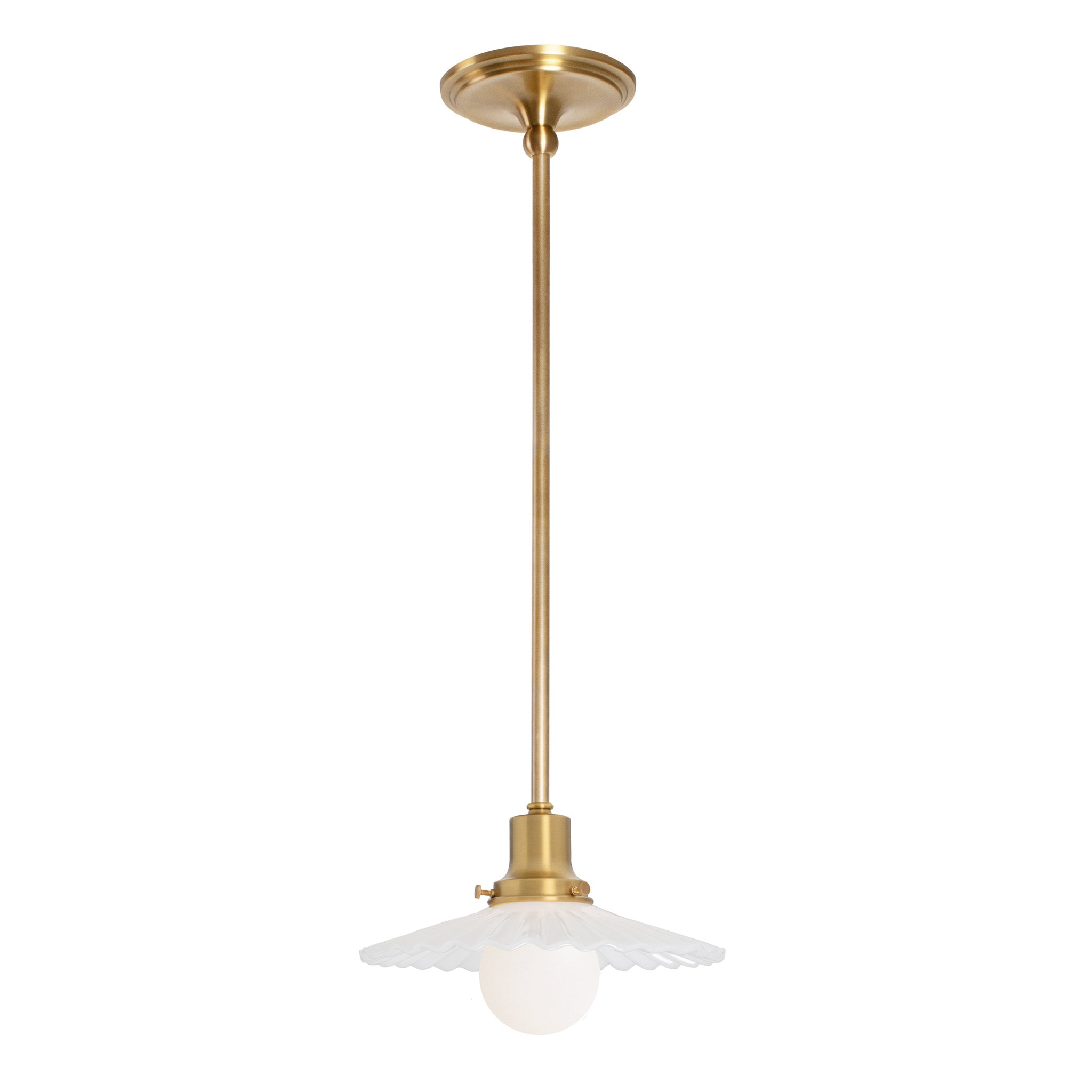 Marjorie Rod Pendant shown in Heirloom Brass