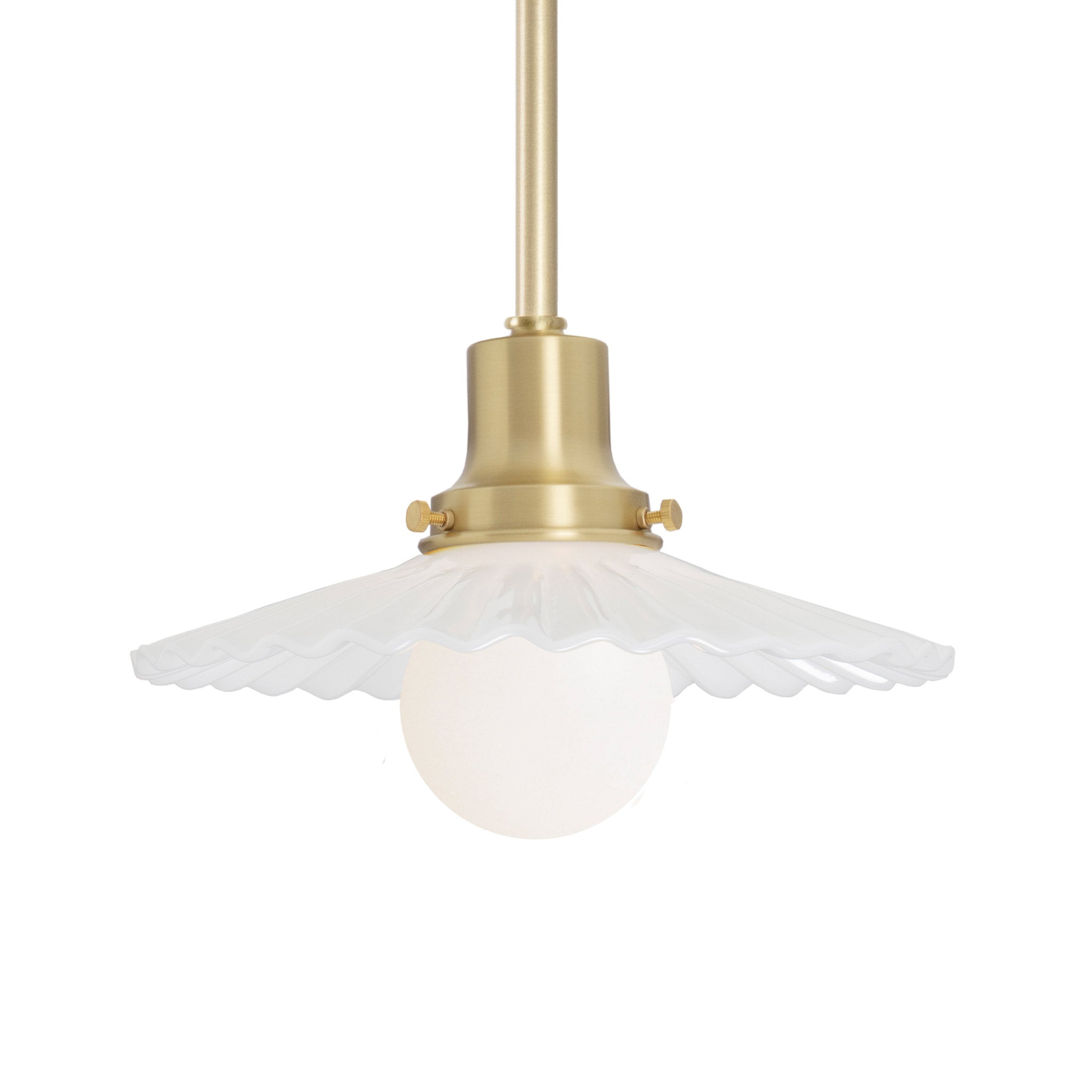 Marjorie Rod Pendant shown in Brass