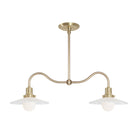 Marjorie Petite Double Pendant shown in Brass
