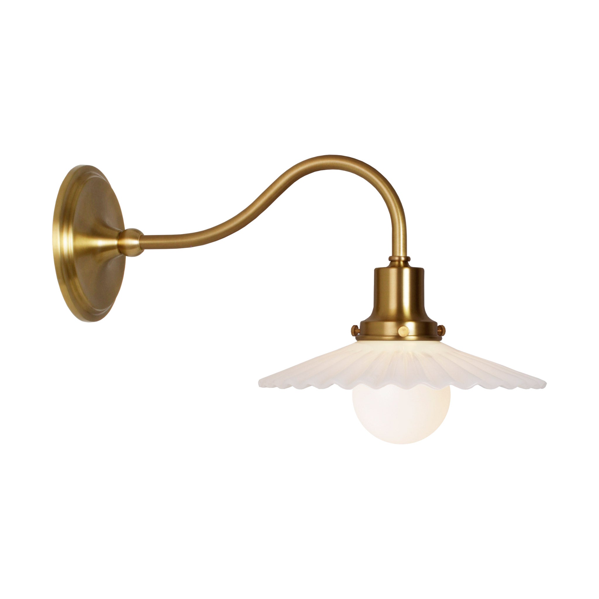 Marjorie Petite Sconce shown in Heirloom Brass