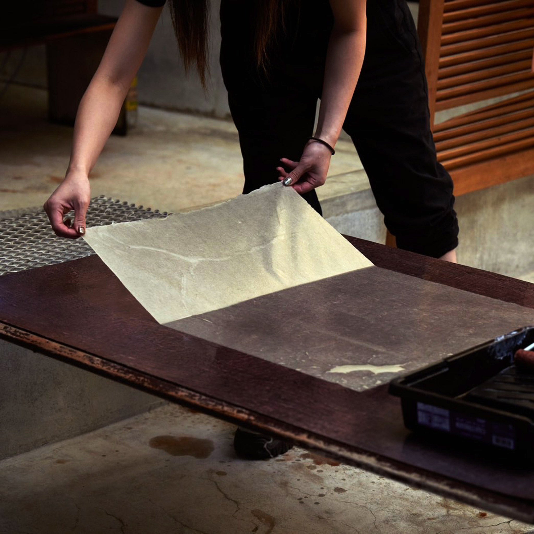 Hand dyed washi paper