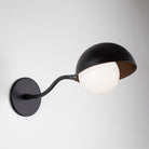 Noor Curve Sconce shown in Matte Black