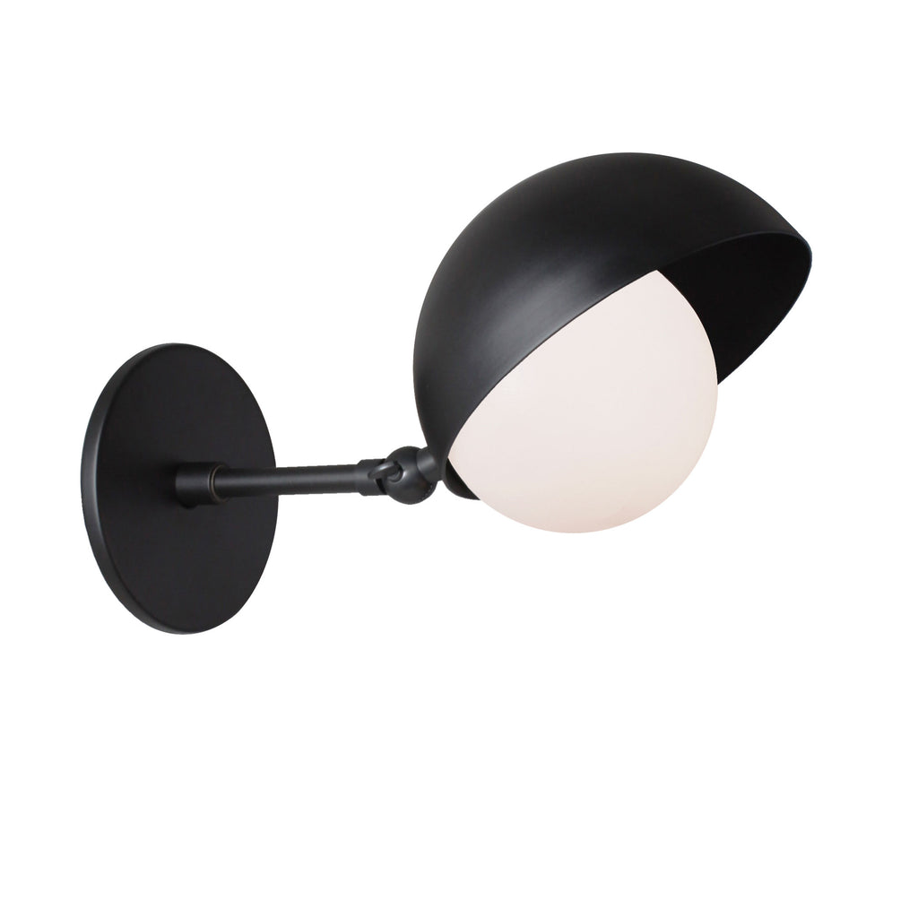 Noor Sconce in Matte Black.