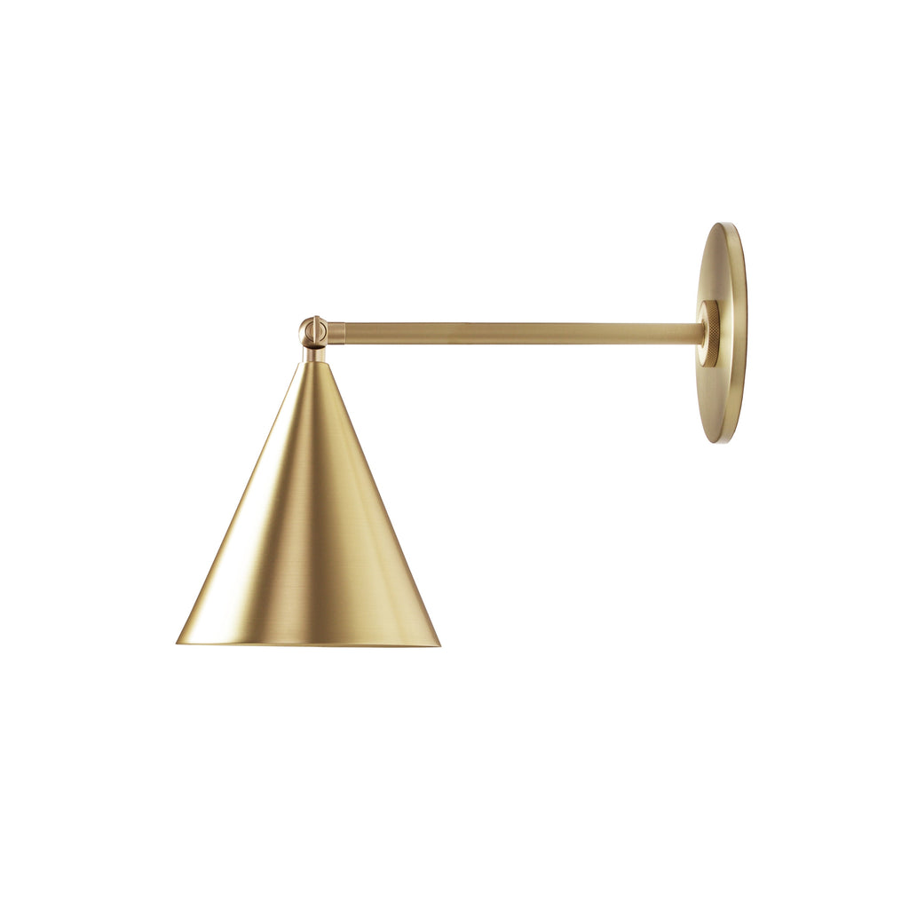 Petra Sconce shown in Brass with an 8" arm.