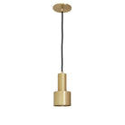 Ridge Cord Pendant shown in Brass with Black Cloth cord