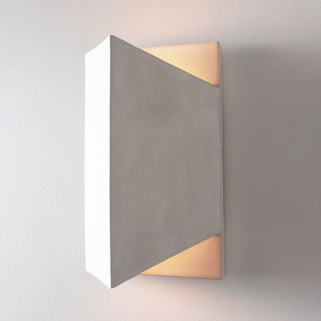 Tahoma Sconce shown in Natural White Glaze.