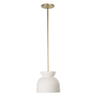 Terra Amélie Pendant shown in Bone ceramic with Brass