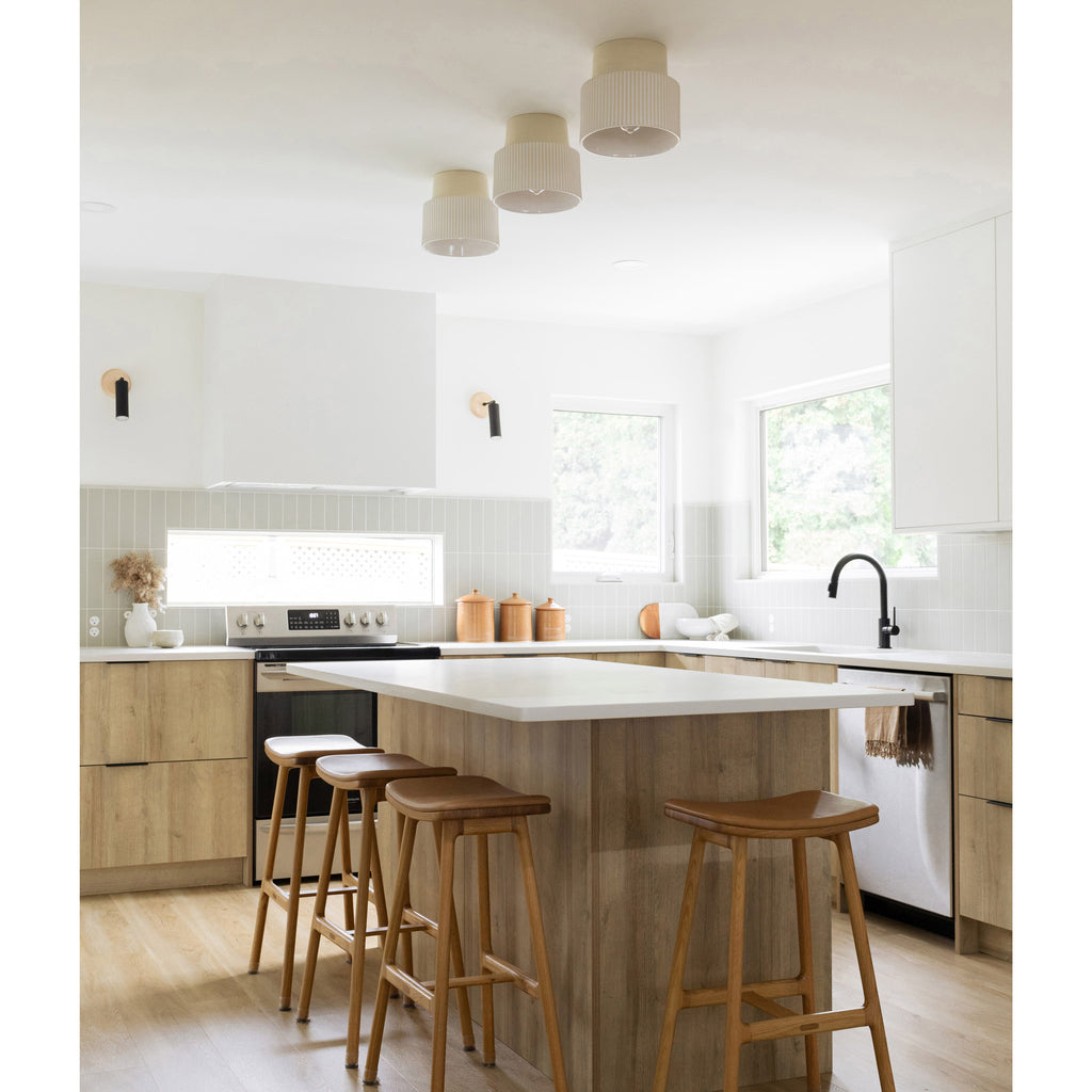 Matte Black with Maple Fjord Spot with Wood Canopy Sconces and Tumwater Surface lights, Interior Design by Kresswell Interiors, Photography by Sharon Litchfield