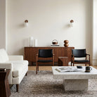 Alto Sconce 8” shown in White with a Walnut Wood Canopy