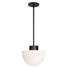 Anni Large Pendant shown with a Matte Black rod and canopy and Matte Black accent finish