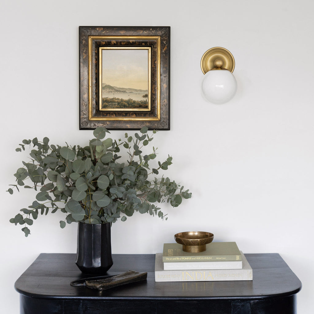 Eleanor Sconce shown in Heirloom Brass