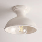 Emma shown in Gloss White with a G30 LED Filament Light Bulb