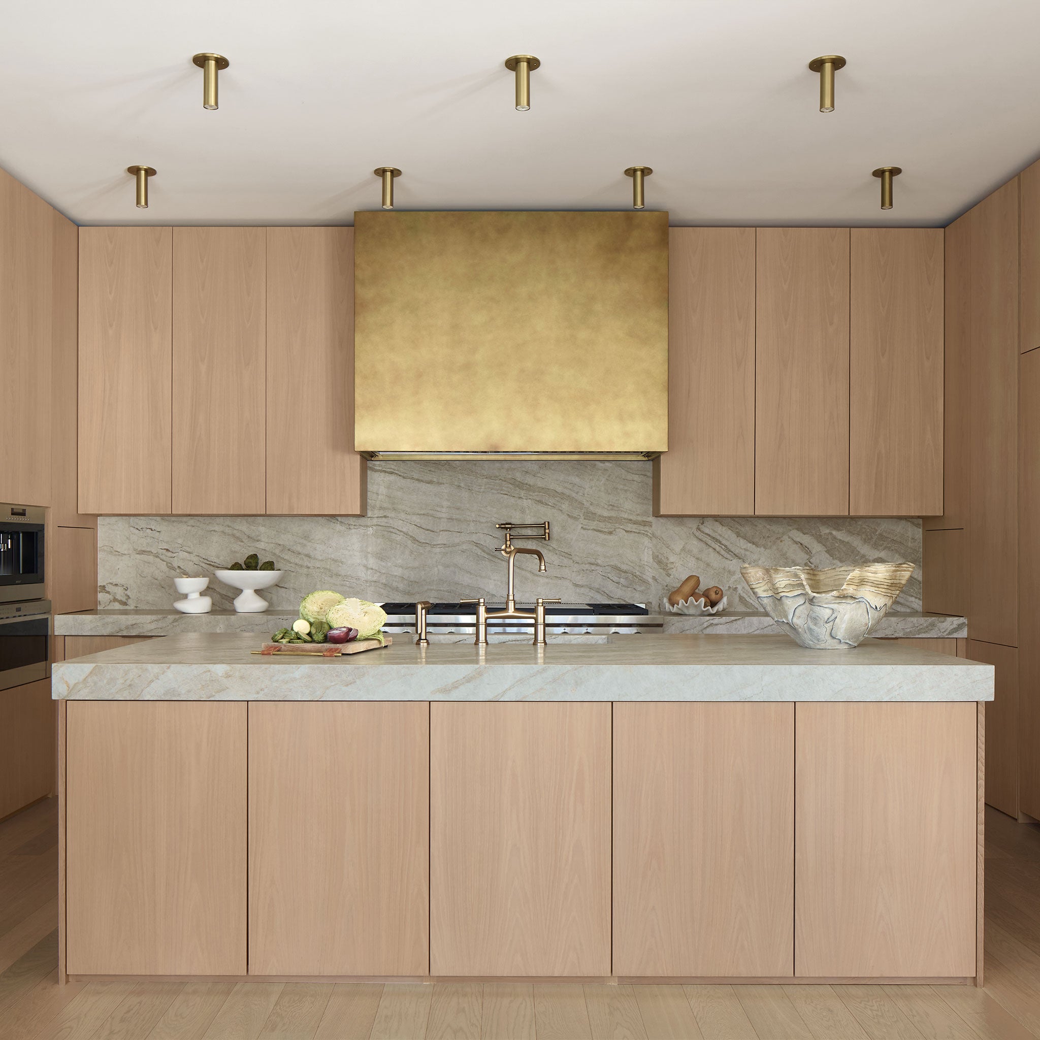 Fjord Surface shown in Brass. Interior design by wide + boschetti, Photo by Brian Wetzel