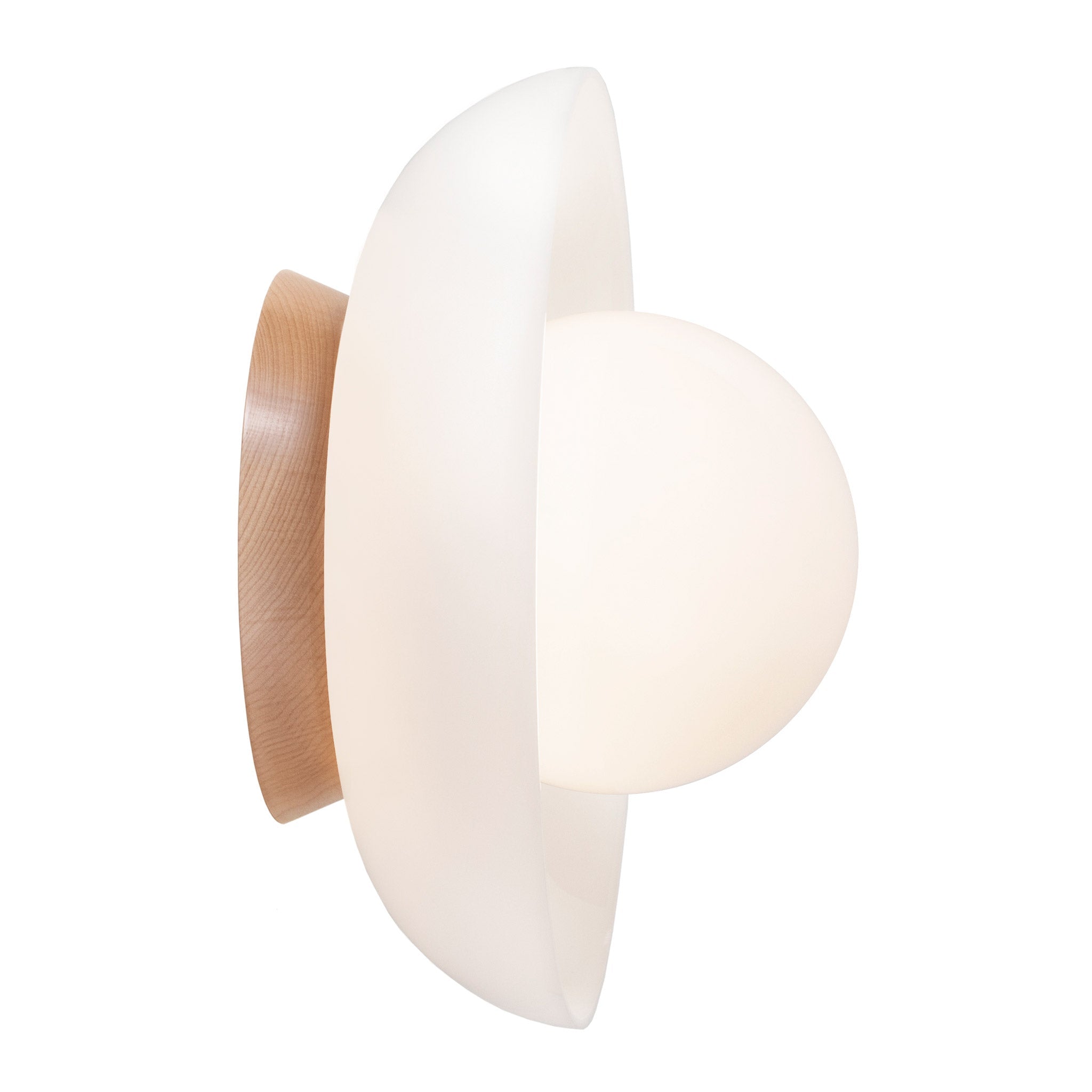 Glass Lexi Large 6" globe shown in Maple