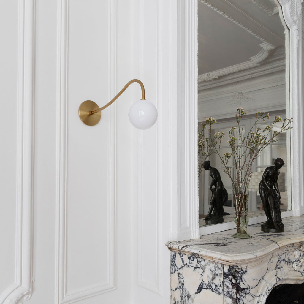 Josephine Sconce shown in Heirloom Brass